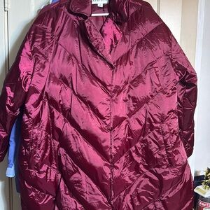 Ava And Viv maroon 1X puffer jacket new with tags